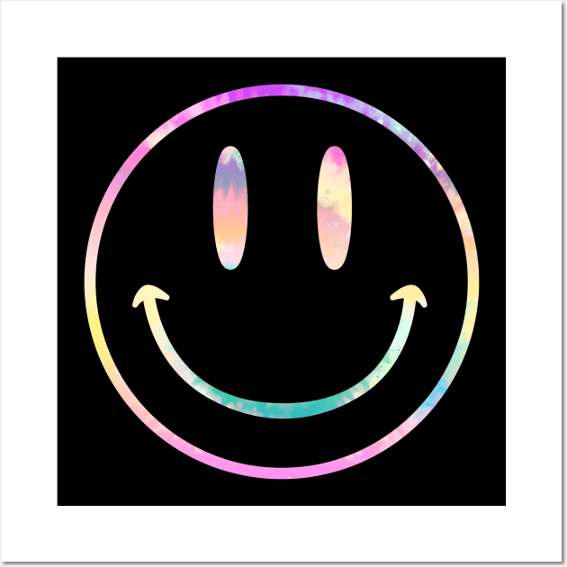 Retro Acid Man 90s Smiley Face Rave Shirt Tie Dye Wall Art by CultTees